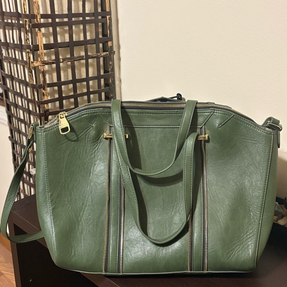NWT Steve Madden Women's Hunter Green Satchel Bag - Picture 9 of 12